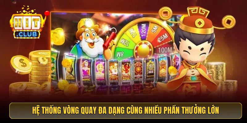 Hệ thống vòng quay đa dạng cùng nhiều phần thưởng lớn Hệ thống vòng quay đa dạng cùng nhiều phần thưởng lớn