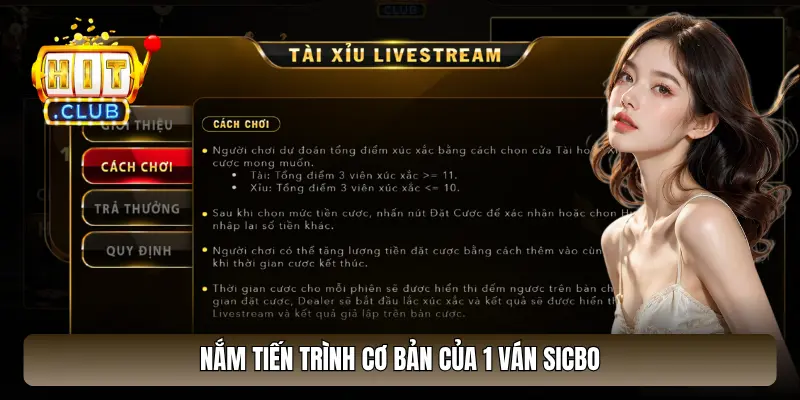 Nắm tiến trình cơ bản của 1 ván Sicbo Nắm tiến trình cơ bản của 1 ván Sicbo